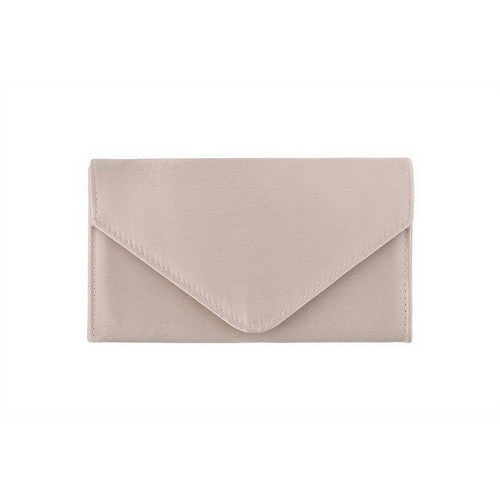 HBG105273 Satin Envelope Clutch in Champagne
