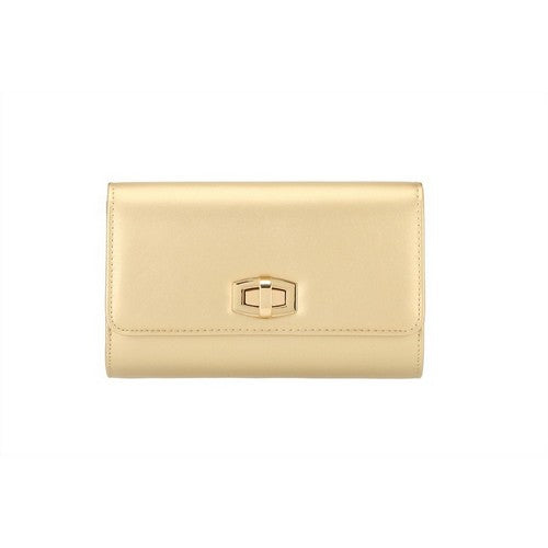 HBG104786 Twist Lock Clutch in Gold