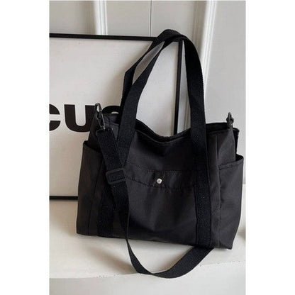 U-195 Durable Nylon Lightweight Tote Bag in Black