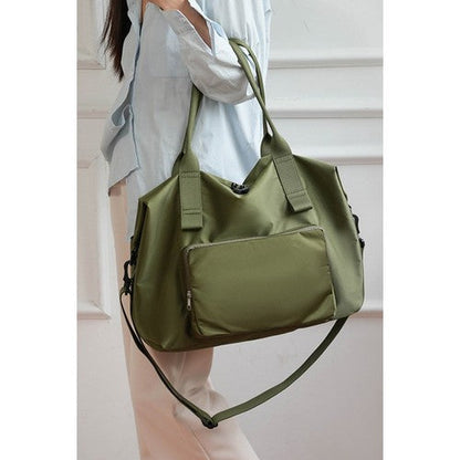 U-192A Packable Folding Duffle Tote Bag in Army Green