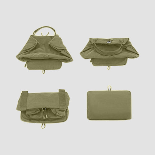 Packable Folding Duffle Tote Bag in Army Green