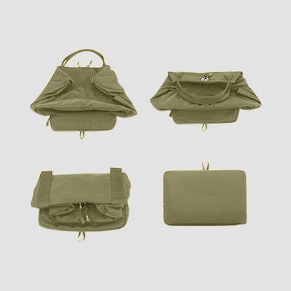 Packable Folding Duffle Tote Bag in Army Green