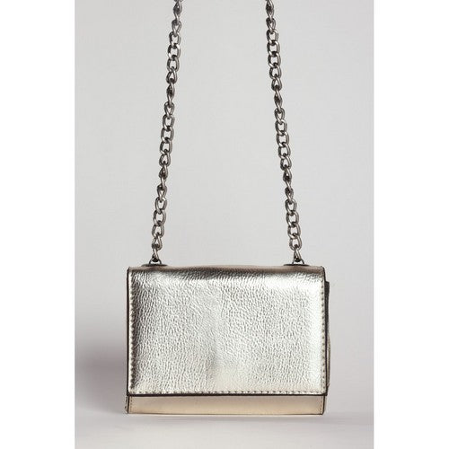 BA400172-18 Metallic Mini Box Side Bag in Gold
