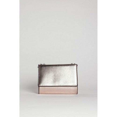 Metallic Mini Box Side Bag in Metallic Pink