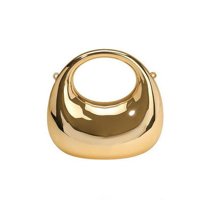 Extreme Micro Mini Hardcase Clutch Crossbody Bag in Gold