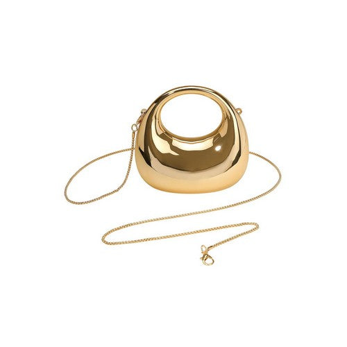Extreme Micro Mini Hardcase Clutch Crossbody Bag in Gold