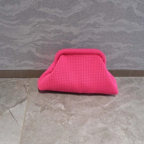 EVFV4ZP2P82 Crochet Slouch Clutch in Fuchsia
