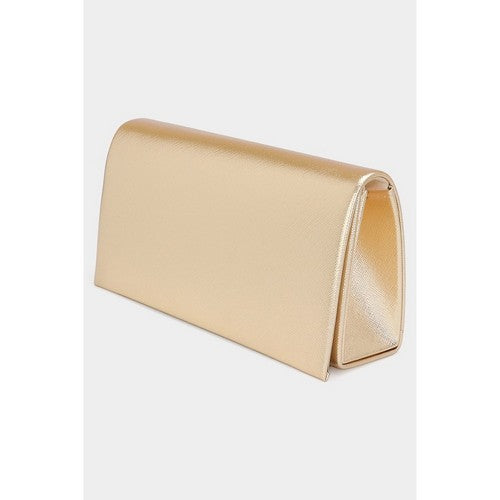 EB6173 Metallic Clutch Bag in Gold