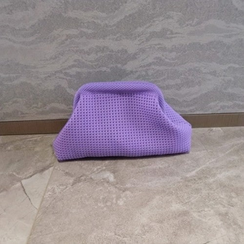 EVFVGV282XP Crochet Slouch Clutch in Purple