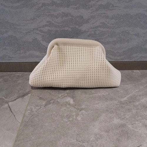 EVFV43MYM8N Crochet Slouch Clutch in White