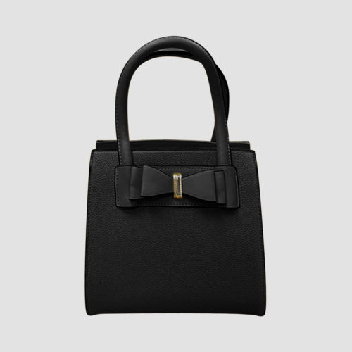99315 Bow Tote Small Handbag in Black