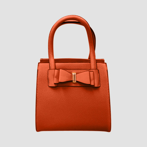 99315 Bow Tote Small Handbag in Orange