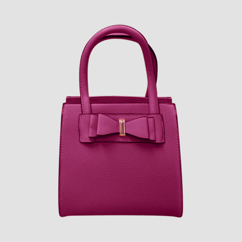 99315 Bow Tote Small Handbag in Fuchsia