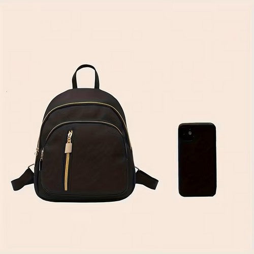 Mini Multi-Zip Backpack in Black