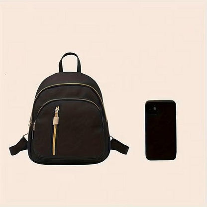 Mini Multi-Zip Backpack in Black