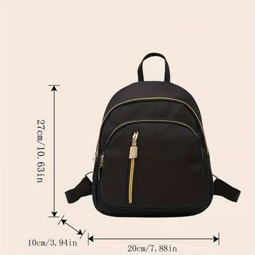 Mini Multi-Zip Backpack in Black