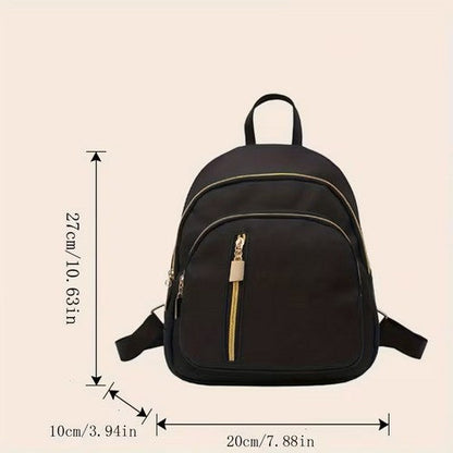 Mini Multi-Zip Backpack in Black