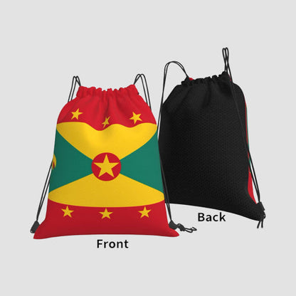 Soft Drawstring Backpack in Grenada Flag Design