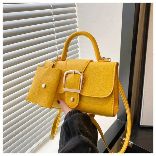 EVFVRR9X2RY Big Buckle Side Bag & Pouch in Yellow