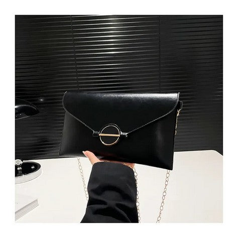 EVFVEJY67RJ Black Dise Envelope Clutch in Black
