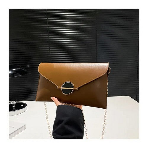 EVFVYX3K8R9 Black Dise Envelope Clutch in Brown