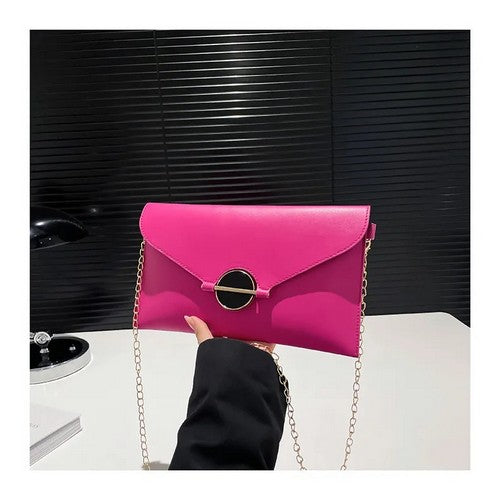 EVFVKJV3EQ9 Black Dise Envelope Clutch in Fuchsia
