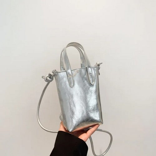 EVFV5NMEQ9E Mini Tote Side Bag in Silver