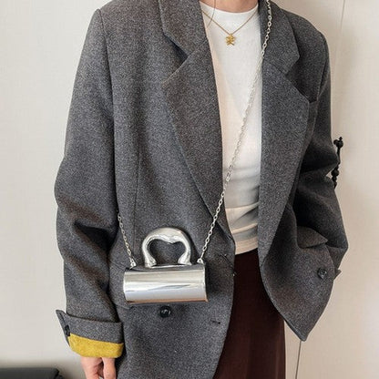 Lux Acrylic Mini Bag in Silver