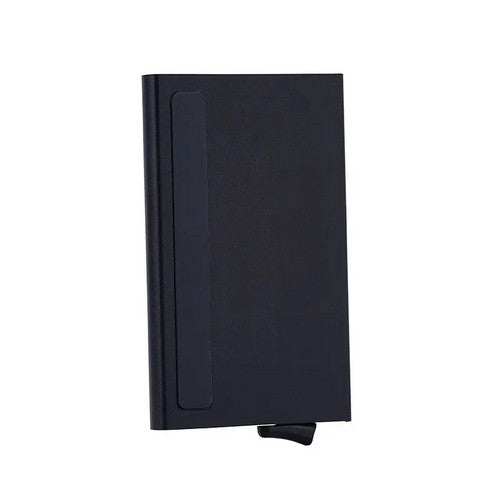 RFID Blocking Pop-Up Aluminium Card Holder Wallet in Matte Black
