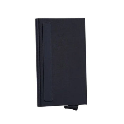 RFID Blocking Pop-Up Aluminium Card Holder Wallet in Matte Black