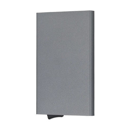 RFID Blocking Pop-Up Aluminium Card Holder Wallet in Matte Grey
