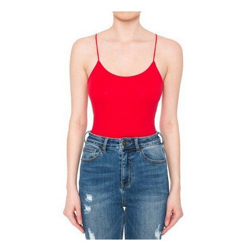Cami Bodysuit in Bold Red