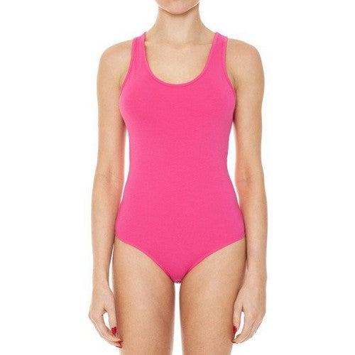 75354 Racerback Bodysuit in New Fuchsia
