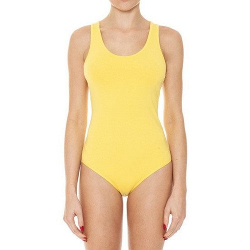 75354 Racerback Bodysuit in Vibrant Yellow