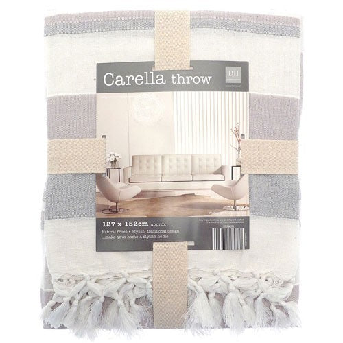 Designer Interiors Carella Stripe Cotton Throw