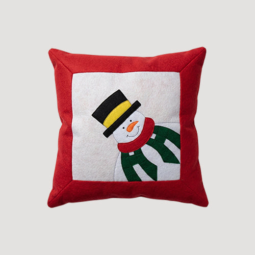 Christmas Cushion (With Insert) in Snowman Design