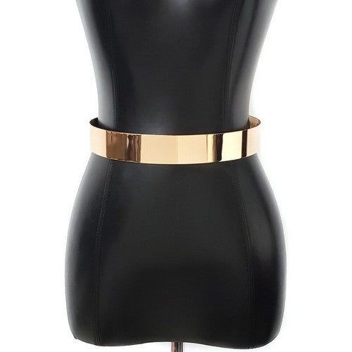 ICH-639 Mirror Metal Waist Belt Gold