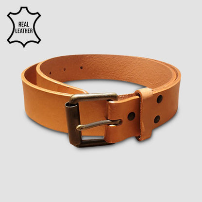 Genuine Leather Belt in Tan Brown