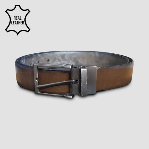 Genuine Leather Reversible Belt in Black & Brown