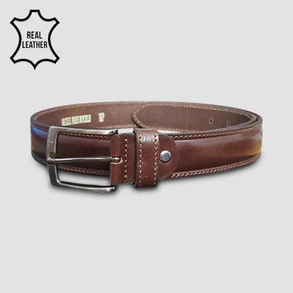 Manzini Genuine Leather Belt in Chocolate