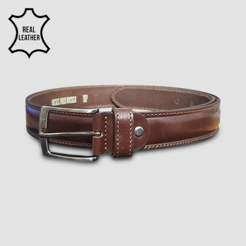 Manzini Genuine Leather Belt in Chocolate