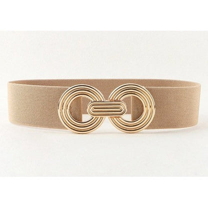 ESW-B-20 Stretch Raffia Belt Beige