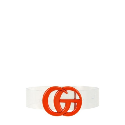 DB1174 CG Buckle Belt in Clear With Orange Buckle