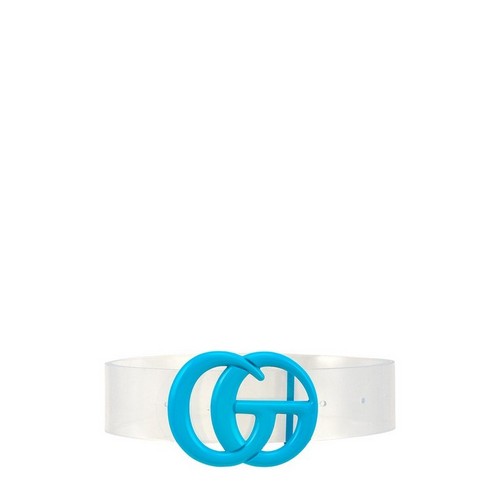 DB1174 CG Buckle Belt in Clear With Turquoise Buckle