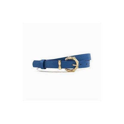 Bamboo Buckle Thin Belt in Blue