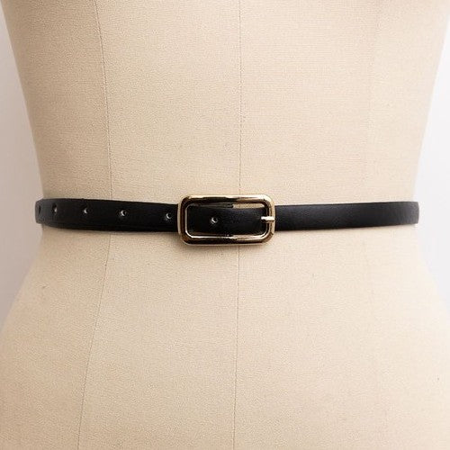 Long Buckle Thin Belt