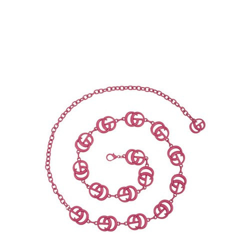 DB1150-1 Enamel Coated CG Chain Belt in Pink