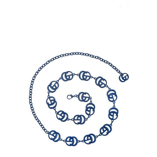 DB1150-1 Enamel Coated CG Chain Belt in Royal Blue