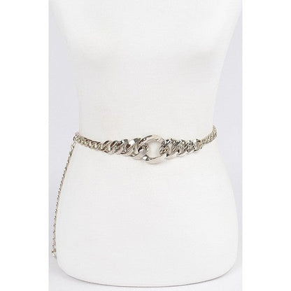 PB8497 Graduated Chain Belt in Silver