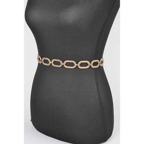 Oval Chain Belt in Gold